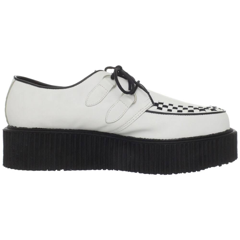 Black Leather Creeper Shoes V15007