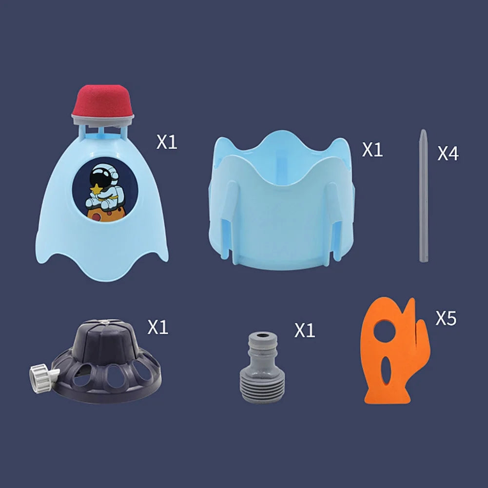 Blue Plastic Rocket Sprinkler Toy L610