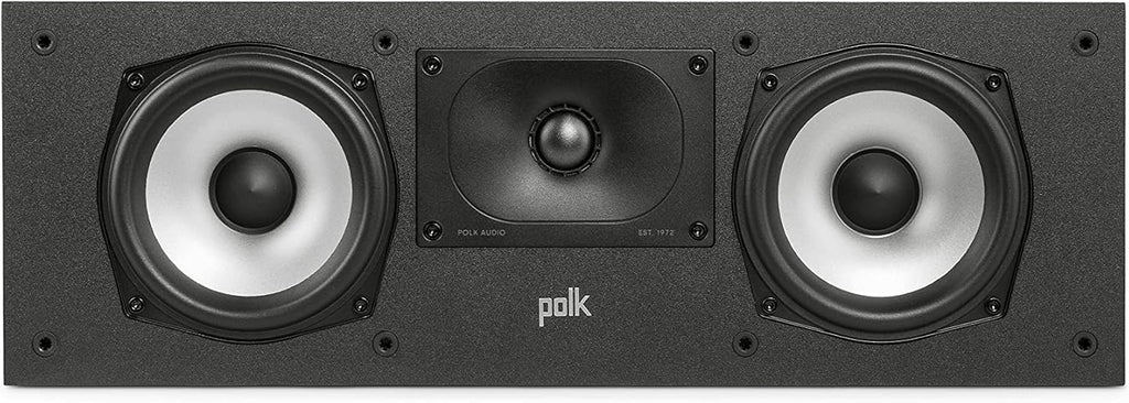 Compact Center Channel Speaker with 1 Terylene Tweeter and Dual 5.25 Woofer, Midnight Black B3861