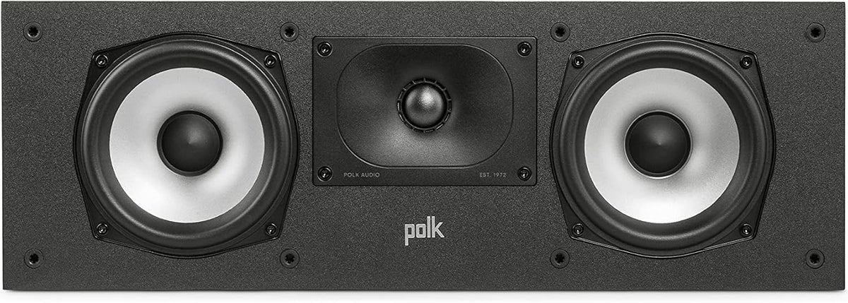 Compact Center Channel Speaker with 1 Terylene Tweeter and Dual 5.25 Woofer, Midnight Black B3861