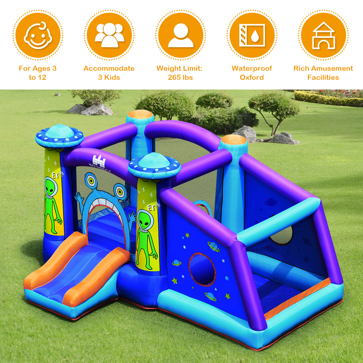 Inflatable Bouncer Kids Jump Slide Ball Pit J930981