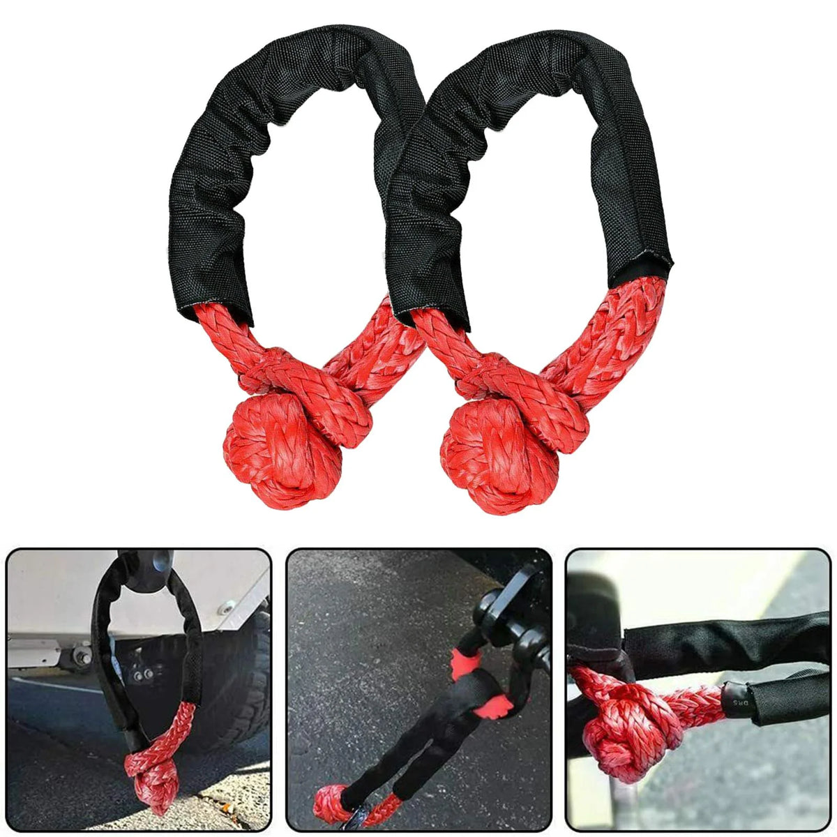 Red Soft Shackle 1/2 38000lbs Breaking Strength C505