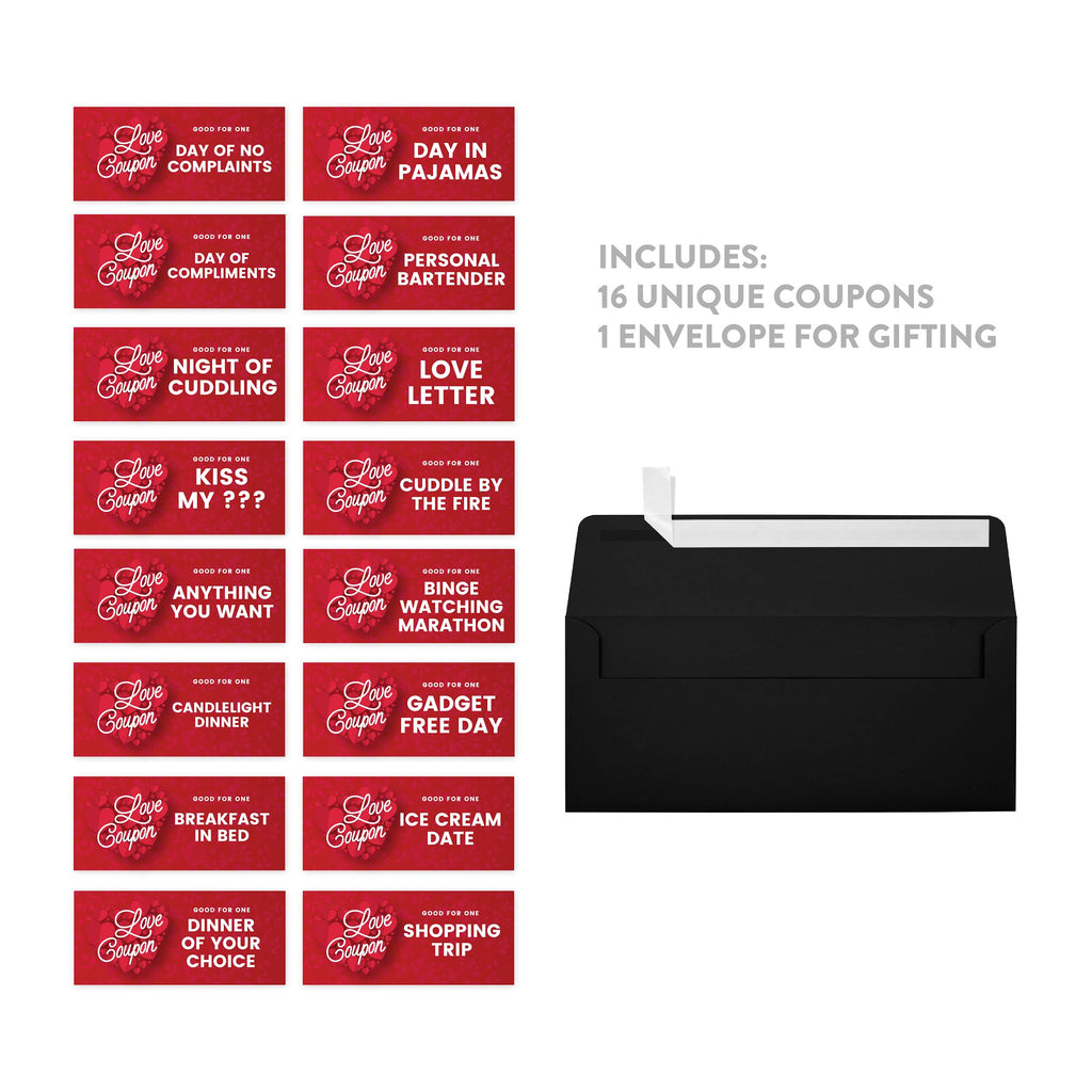 Red Hearts Love Coupons, 16-Pk C985517