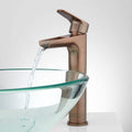Oil Rubbed Bronze Waterfall Vessel Bathroom Faucet with Pop-Up Drain Assembly O828525
