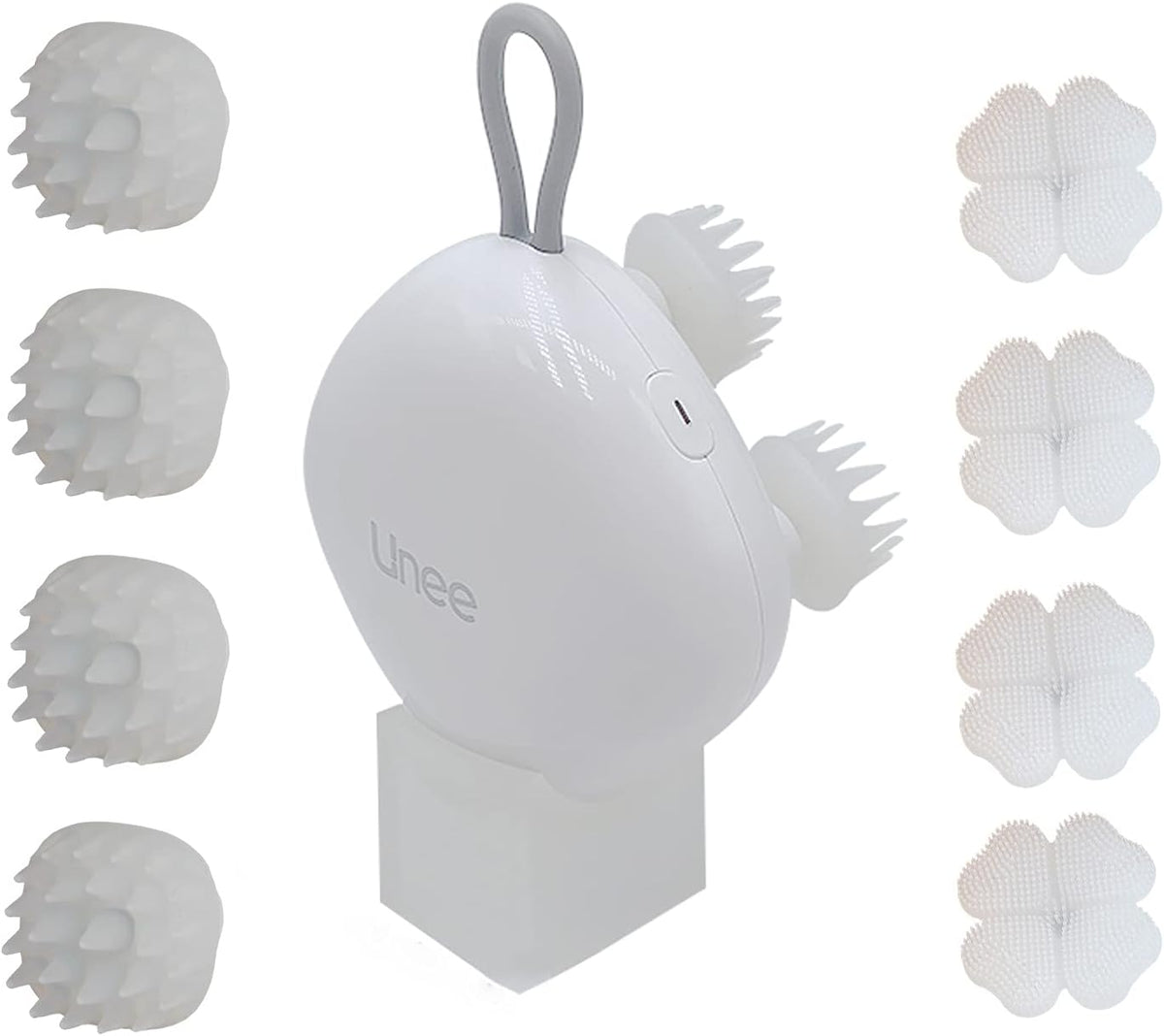 IPX7 Waterproof Cordless 2 in 1 Scalp Massager with 8 Stand & Removable Massage Heads, Pack of 2 A30325