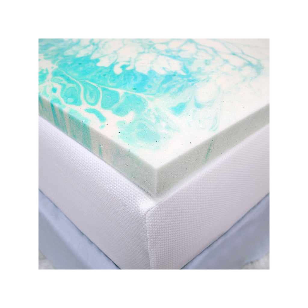 Gel Swirl Memory Foam King Mattress Topper U729