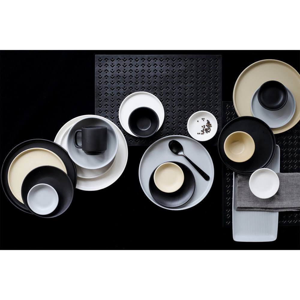 Matte Gray Straight Side Plate S6975
