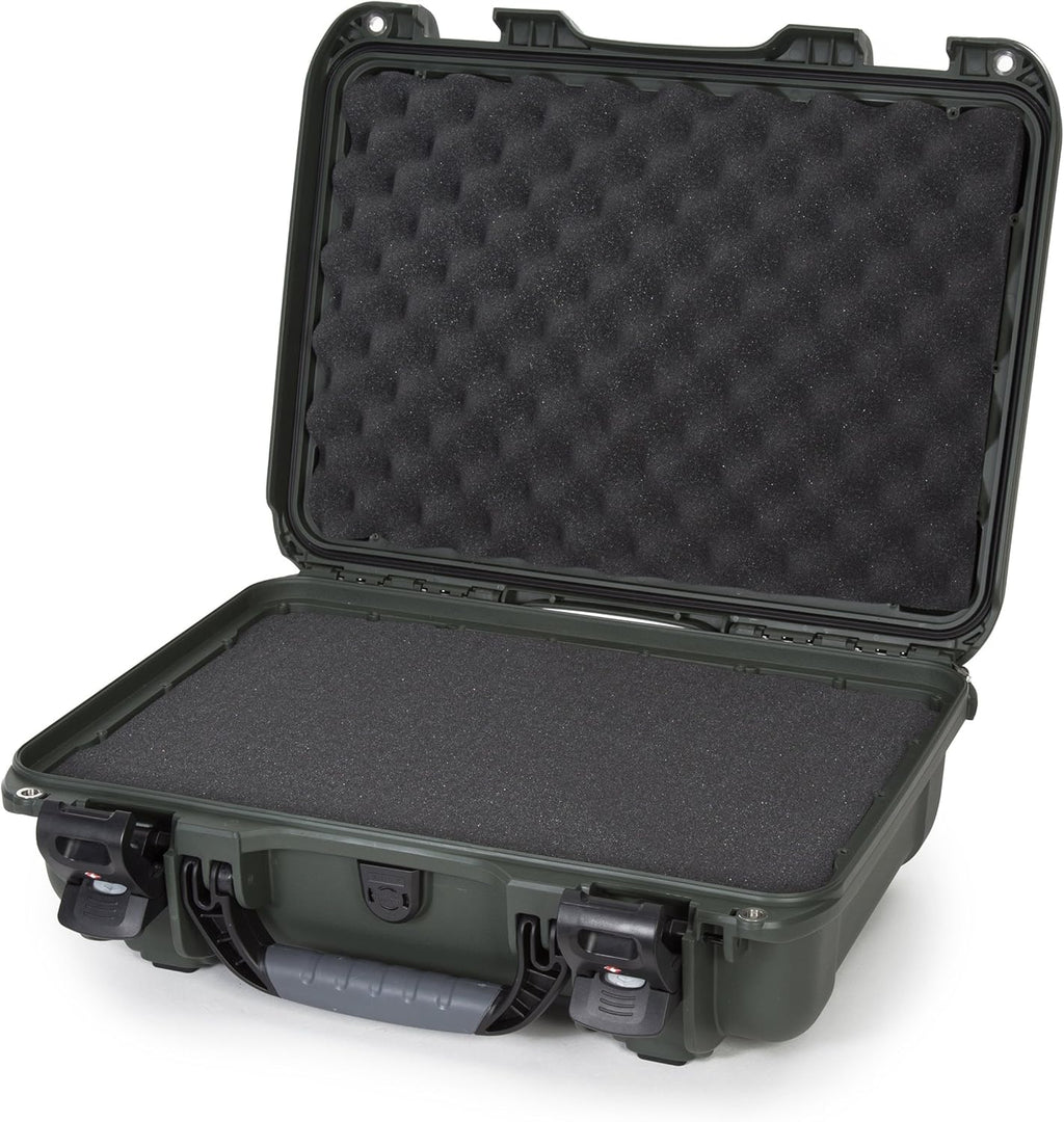 Black Waterproof Hard Case with Padded Dividers and TSA Approved Travel Lock Latches V43572