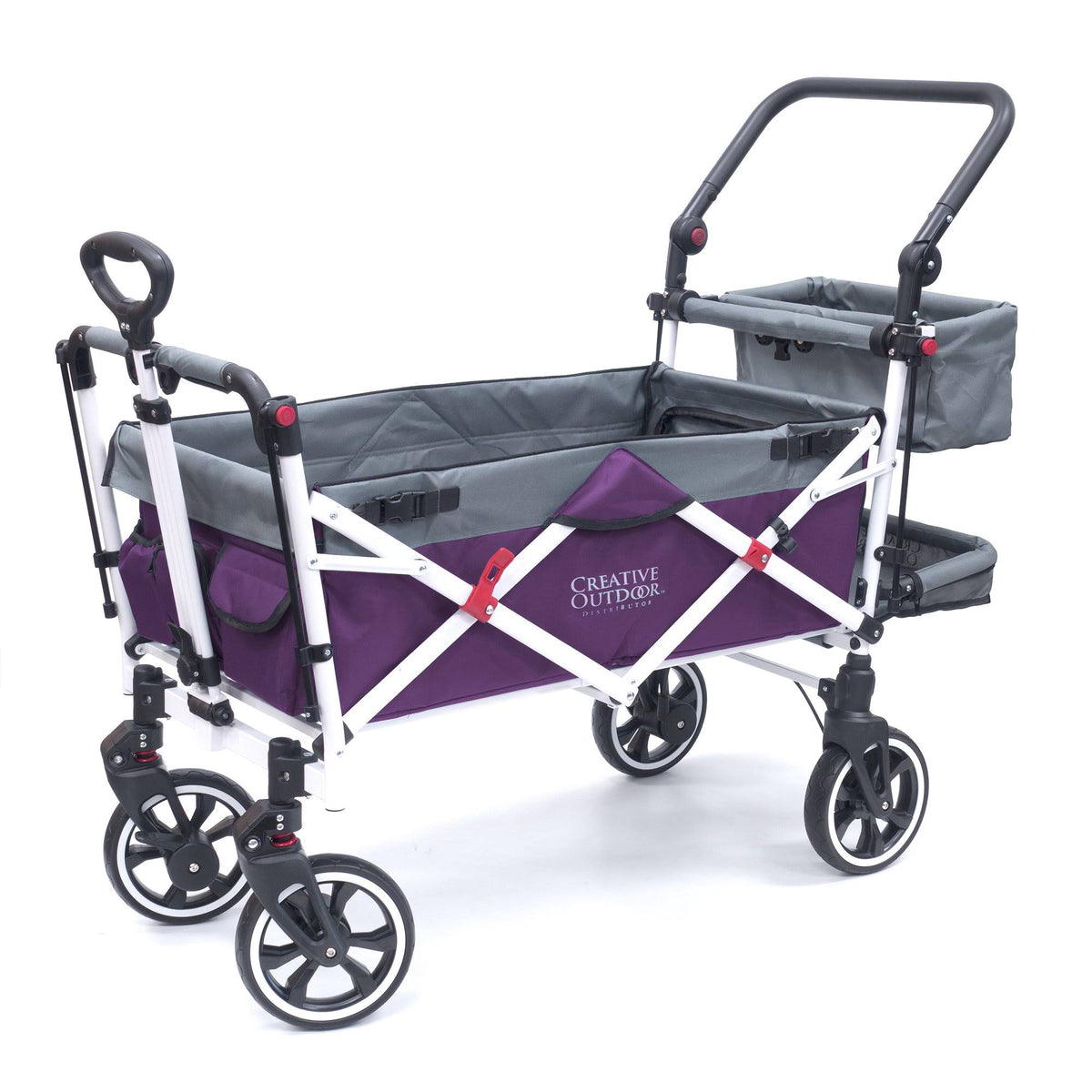 Purple Folding Wagon Stroller with Canopy I326