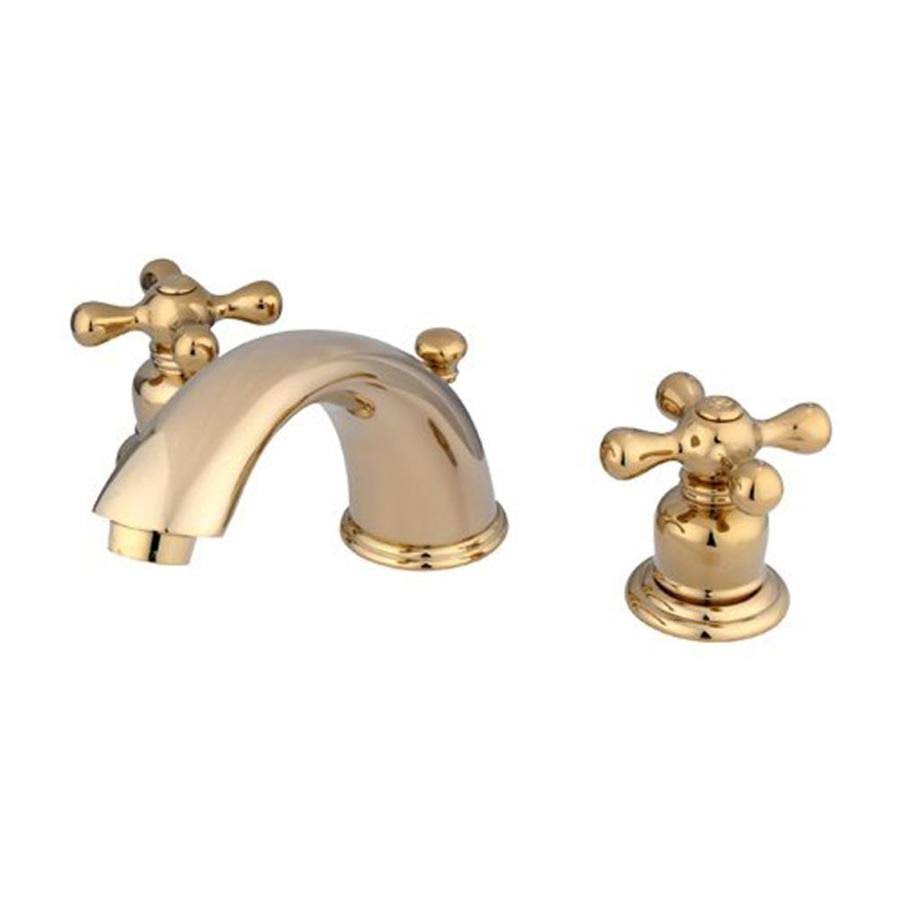Polished Brass 2-Handle Widespread Bathroom Faucet B162