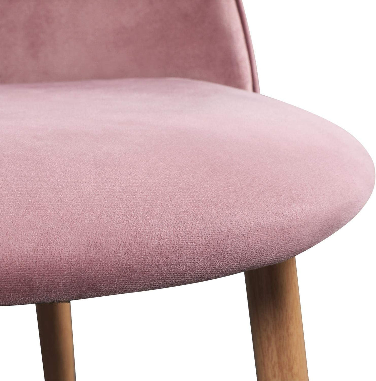 Pink Velvet Accent Chairs with Metal Legs, Set of 2 B98449