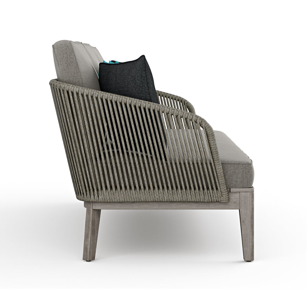 Gray Sand Drift Polyester Outdoor Sofa C851