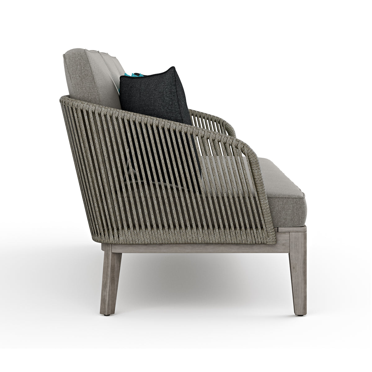 Gray Sand Drift Polyester Outdoor Sofa C851