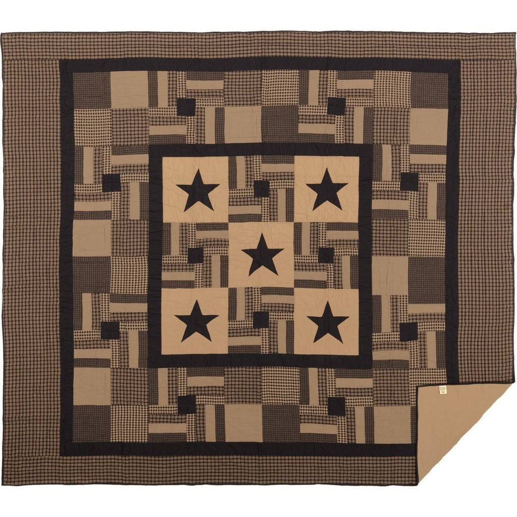Black Check California King Quilt S650140