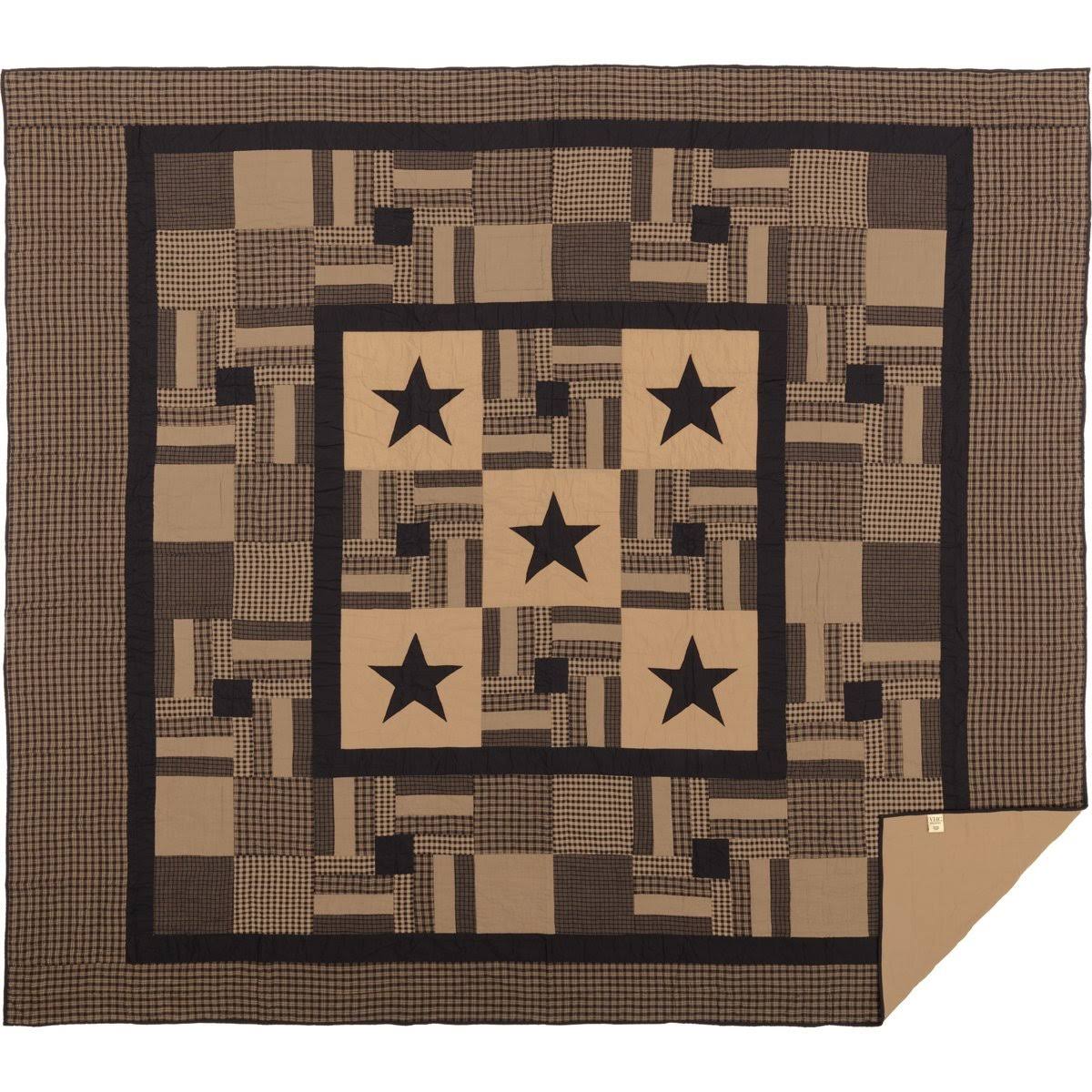 Black Check California King Quilt S650140