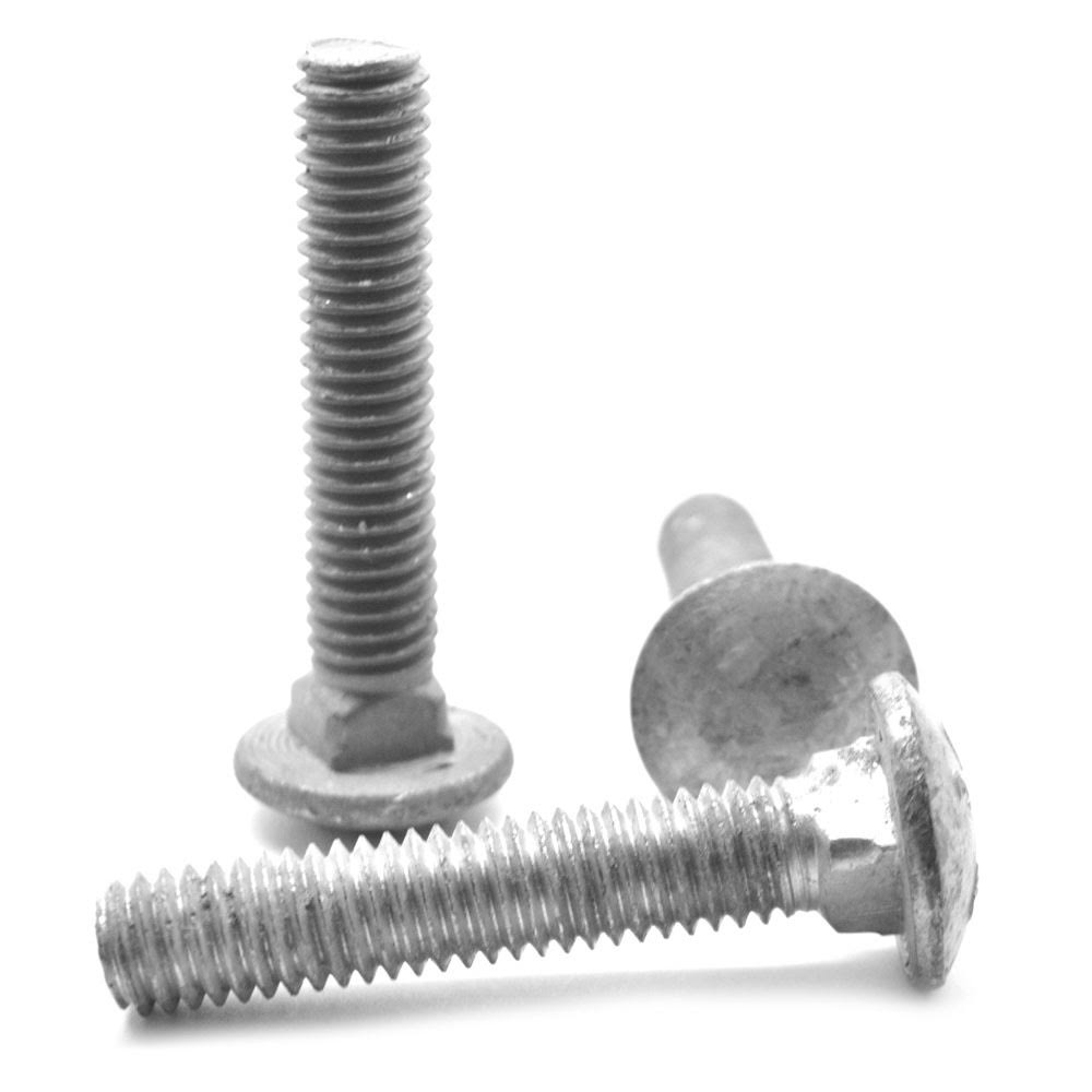 1/2 inch-13 x 2 1/2 inch Coarse Thread A307 Grade A Carriage Bolt Low Carbon Steel Hot Dip Galvanized Pk 50 W849053