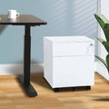 White 2 Drawer Vertical Filing Cabinet with Lock R25479