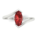 18K White Gold Solitaire Ring F1866