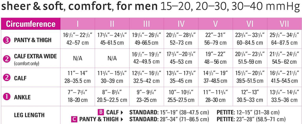 20-30 mmHg Calf High Closed-Toe Compression Stockings A627
