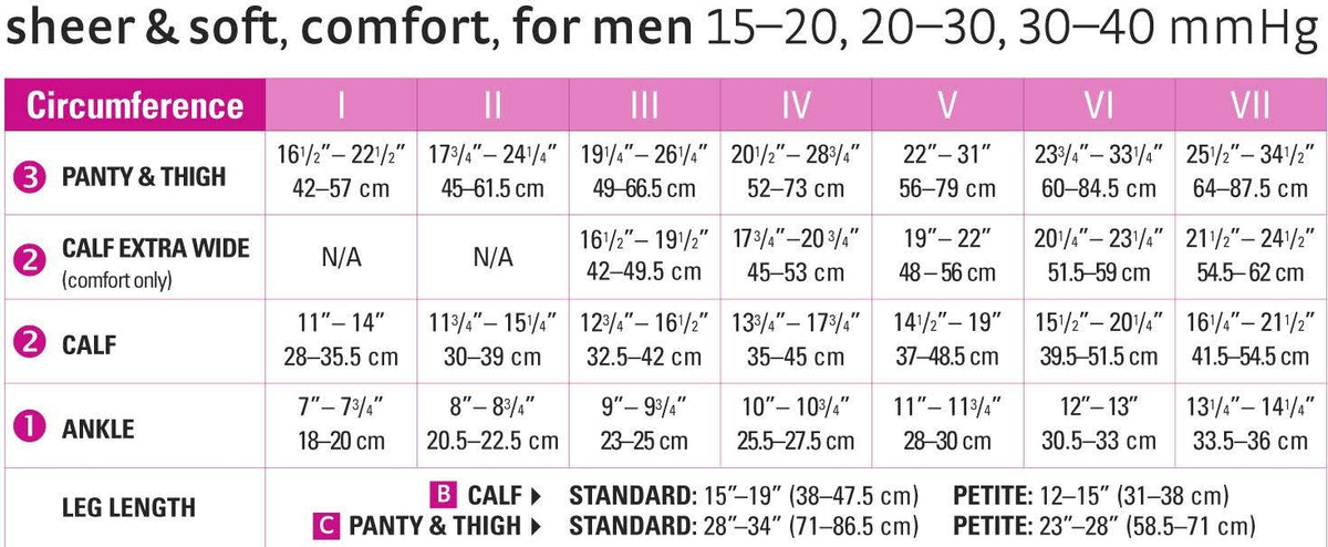 20-30 mmHg Calf High Closed-Toe Compression Stockings A627