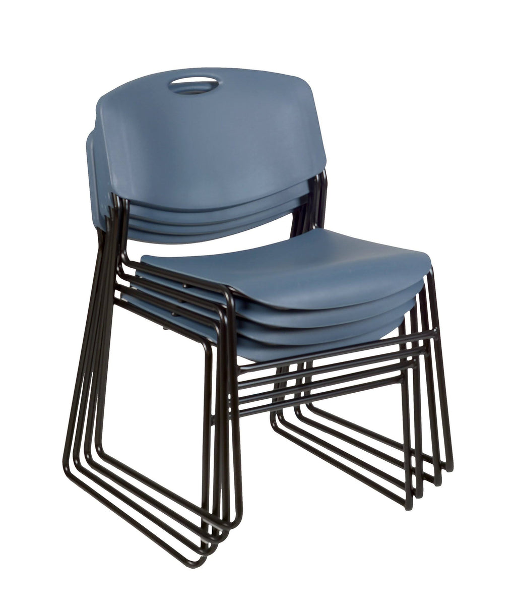 48x22 Round Breakroom Table with 4 Stack Chairs X345834