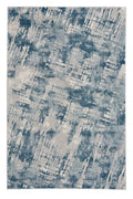 Blue Rectangle Machine Woven Rugs X9150
