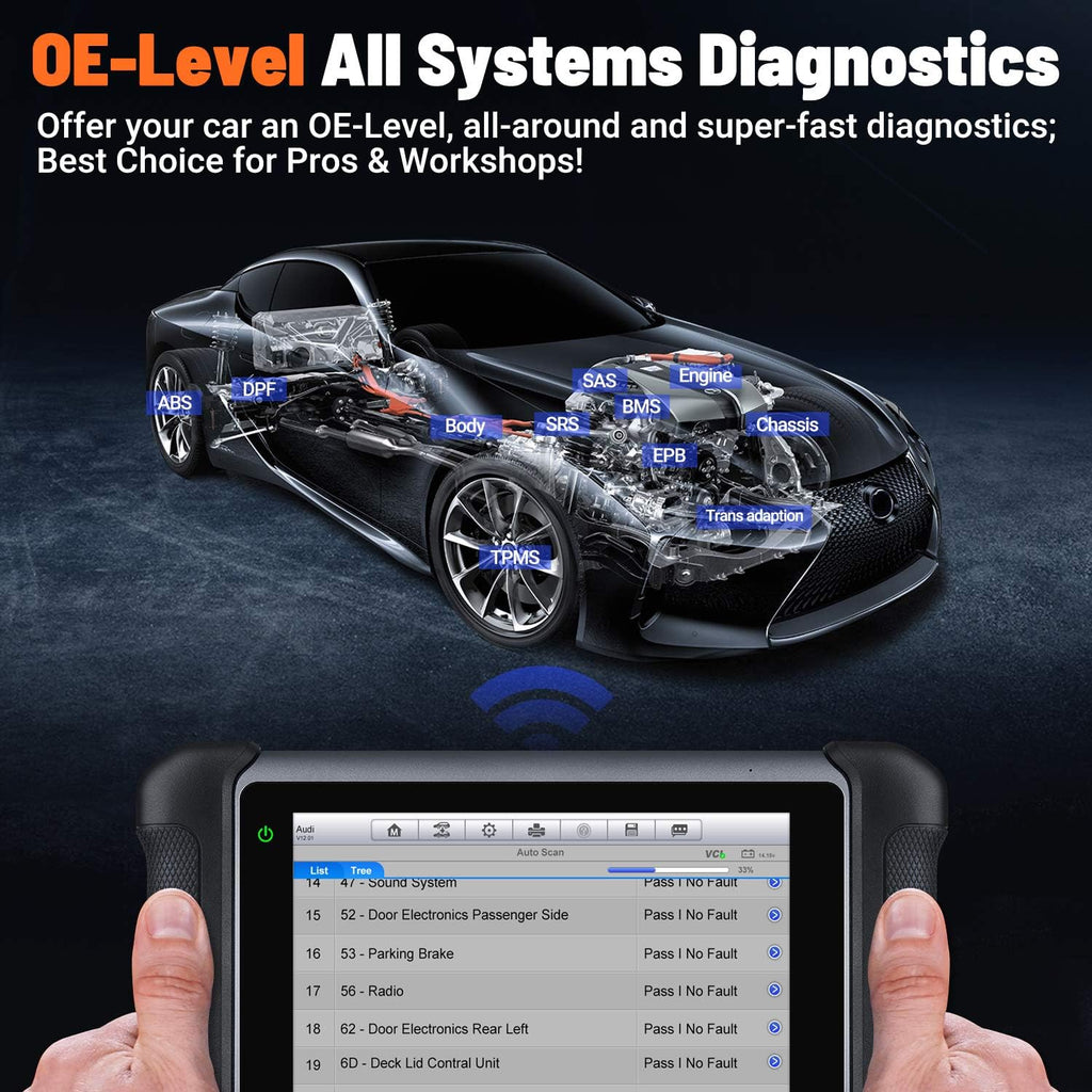 Autel MaxiSys MS906BT ECU Coding Bidirectional Control All System Diagnostics J33728