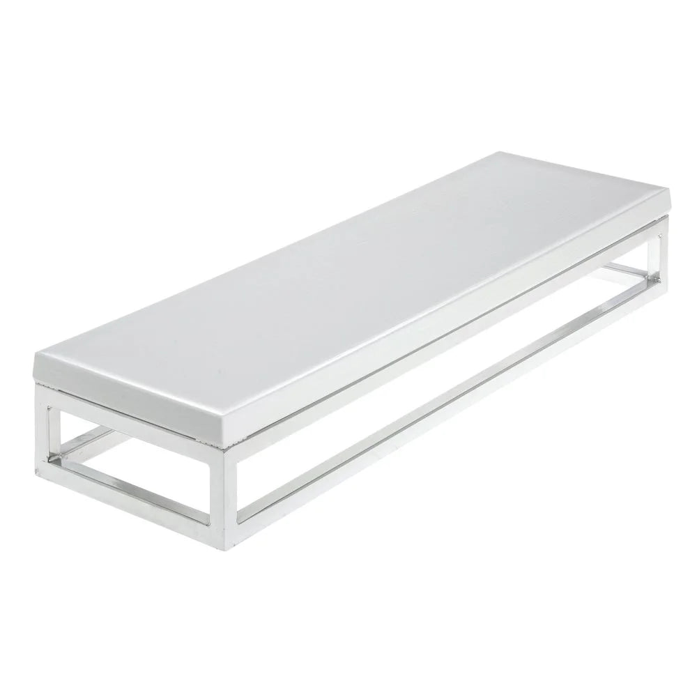 Chrome Display Riser with White Top H271