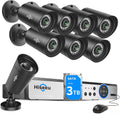 8 Channel 5MP Wired Security Camera System with 3TB Hard Drive L631