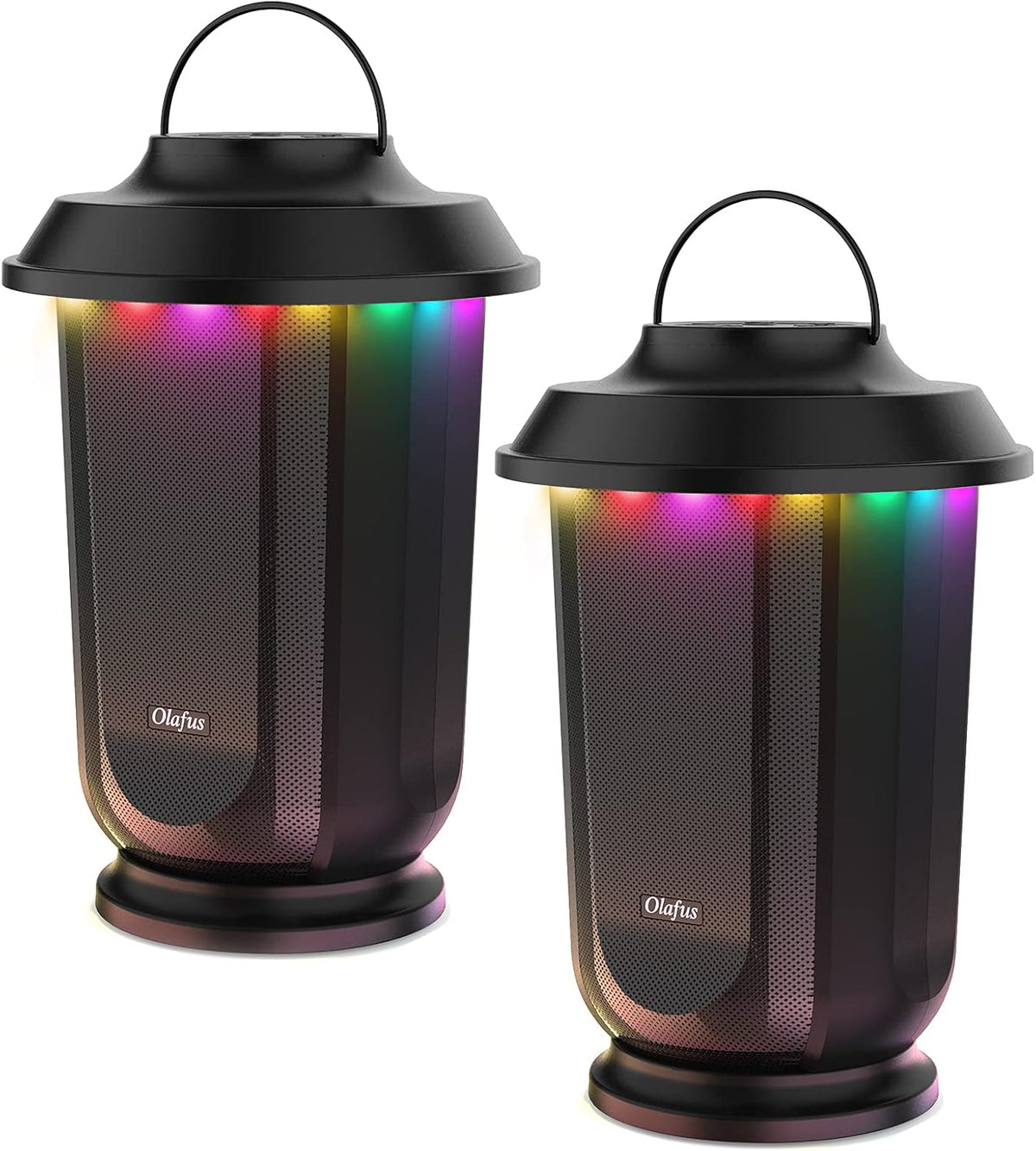 Outdoor Bluetooth Speakers 2 Pack, 20W True Wireless Stereo Portable Lantern Speakers with 20 Warm White LED T13142
