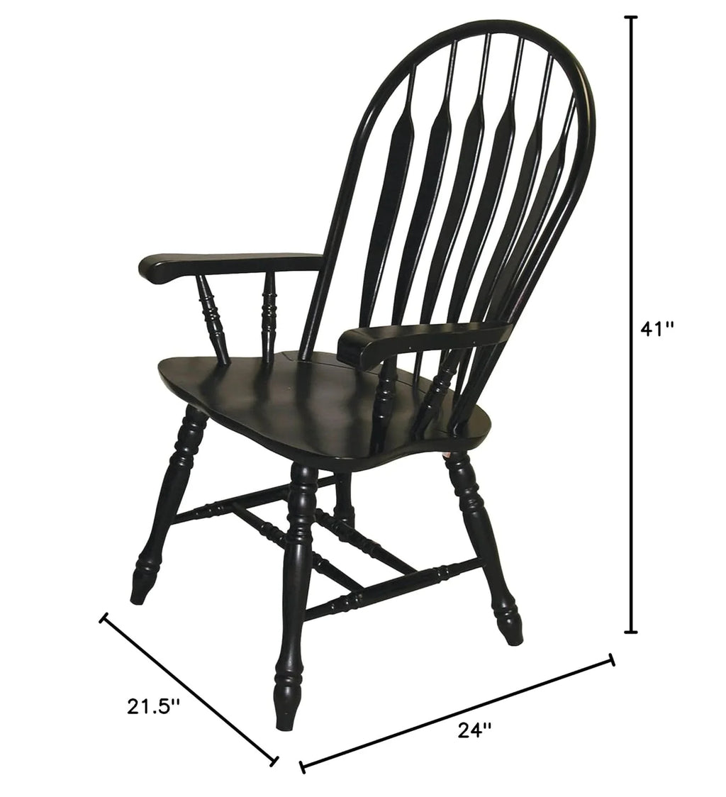 Black Cherry Distressed Antique Dining Chair D434086