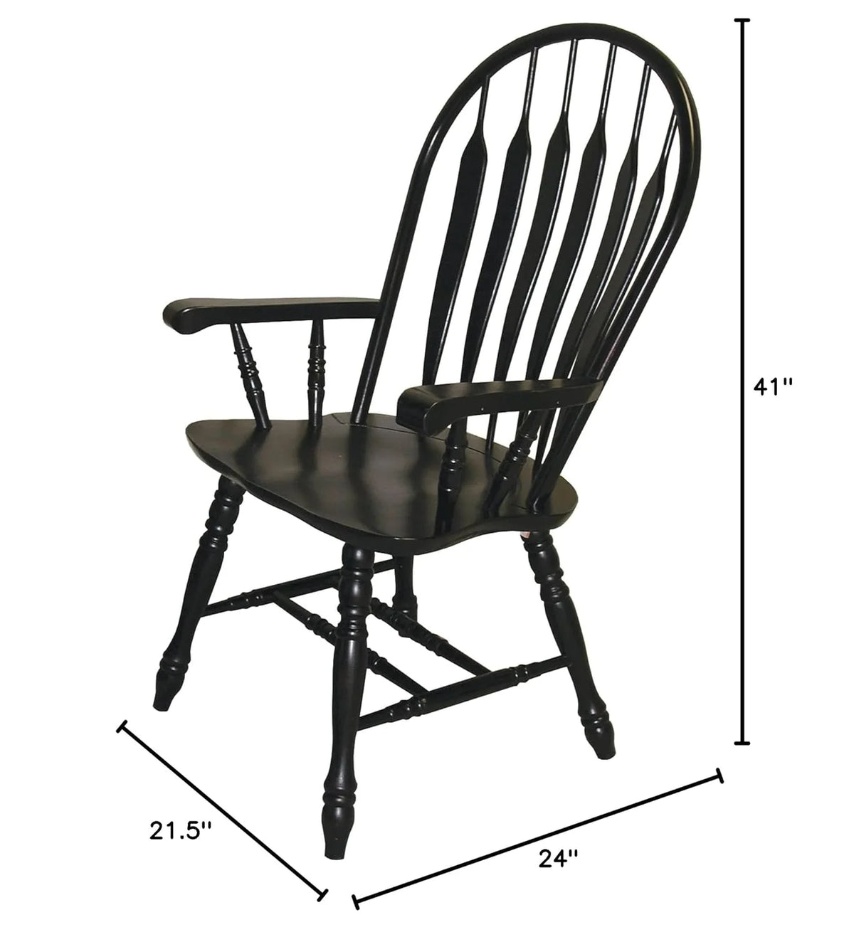 Black Cherry Distressed Antique Dining Chair D434086