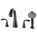 Two Handle Roman Tub Faucet with Handshower D99320