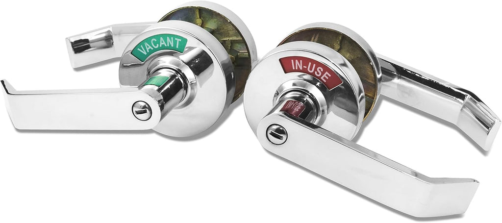 Privacy Indicator Lock with Keys, Satin Chrome V680