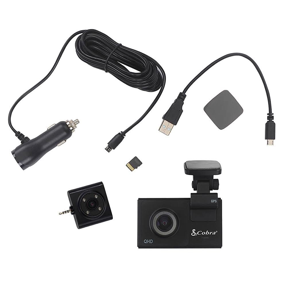 Dual-View Smart Dash Cam with Cabin-View Accessory Camera X4038