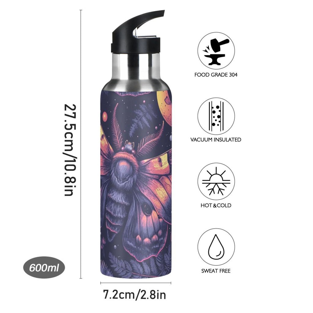Insulated Stainless Steel Water Bottle with Straw Lid, 20 oz J10837