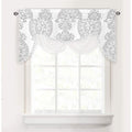 Floral Damask Medallion Pattern Swag Valance - 28" width x 52" length H3226