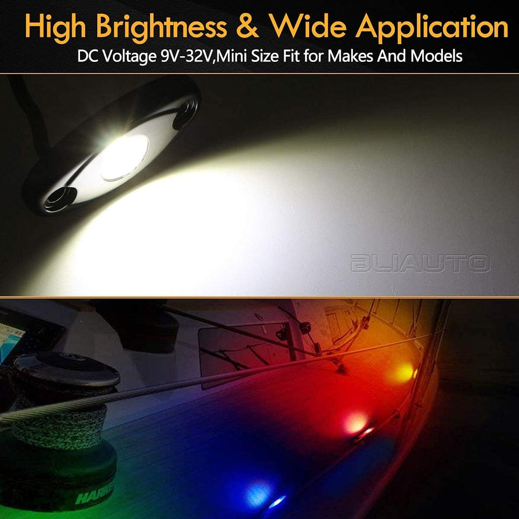 White 10PCS Waterproof LED Rock Light Pods Z4229