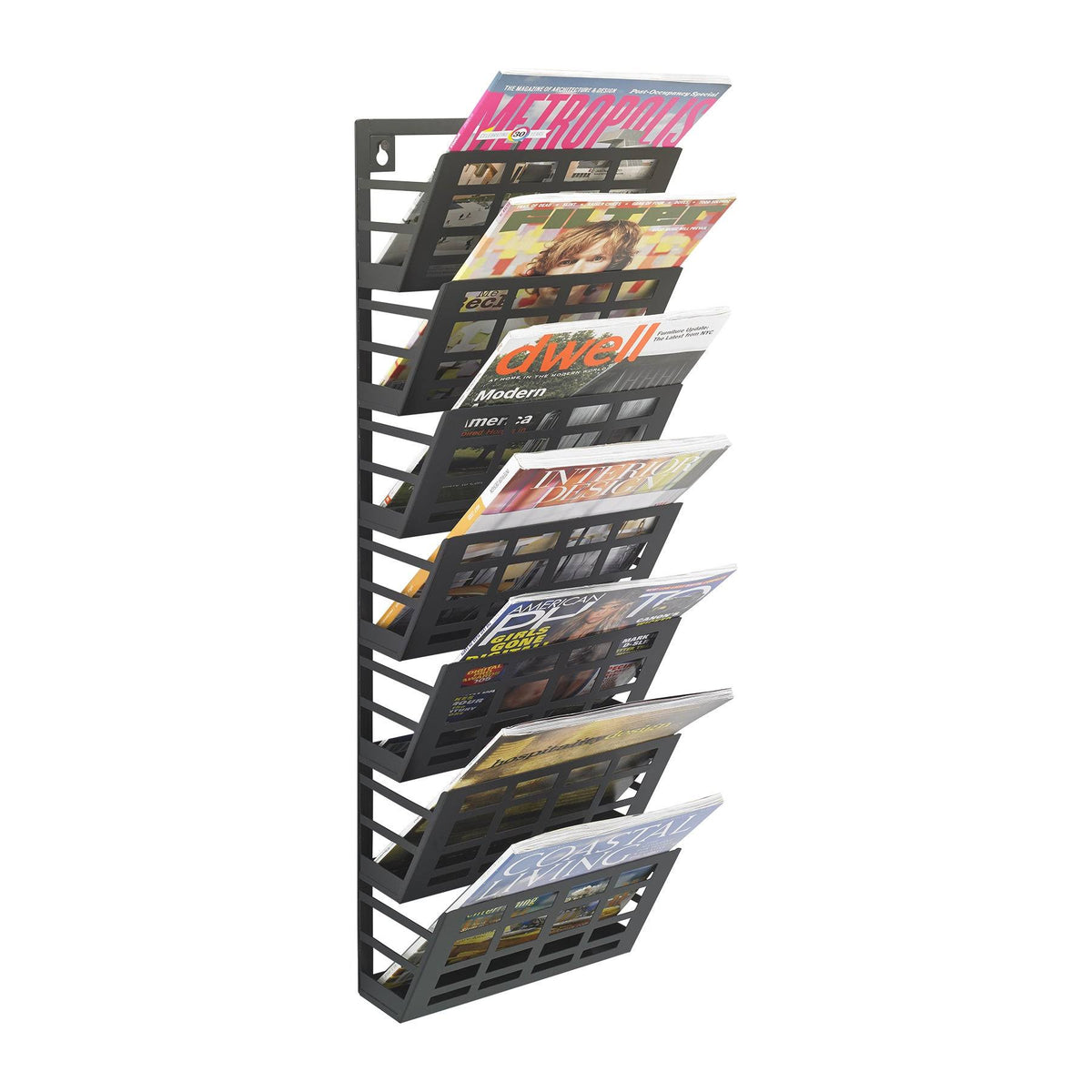 7 Pocket Grid Magazine Rack F17395