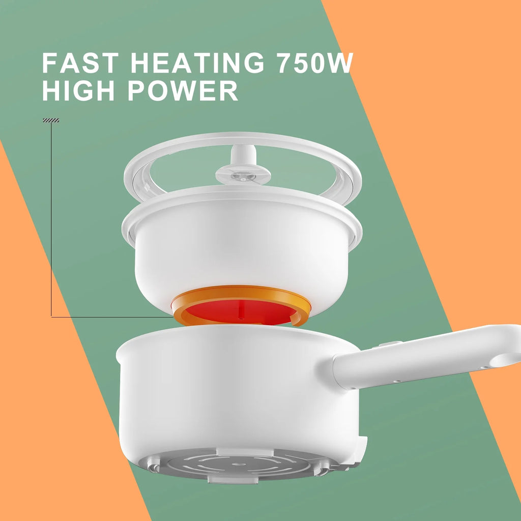 Non-Stick Electric Hot Pot with Strainer, 2.64 Quart, White U58738