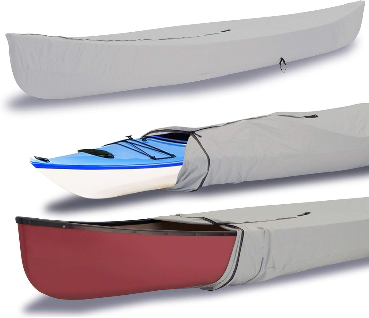 Navy Waterproof Polyester Canoe Kayak Boat Storage Cover, Pack of 2 H29053