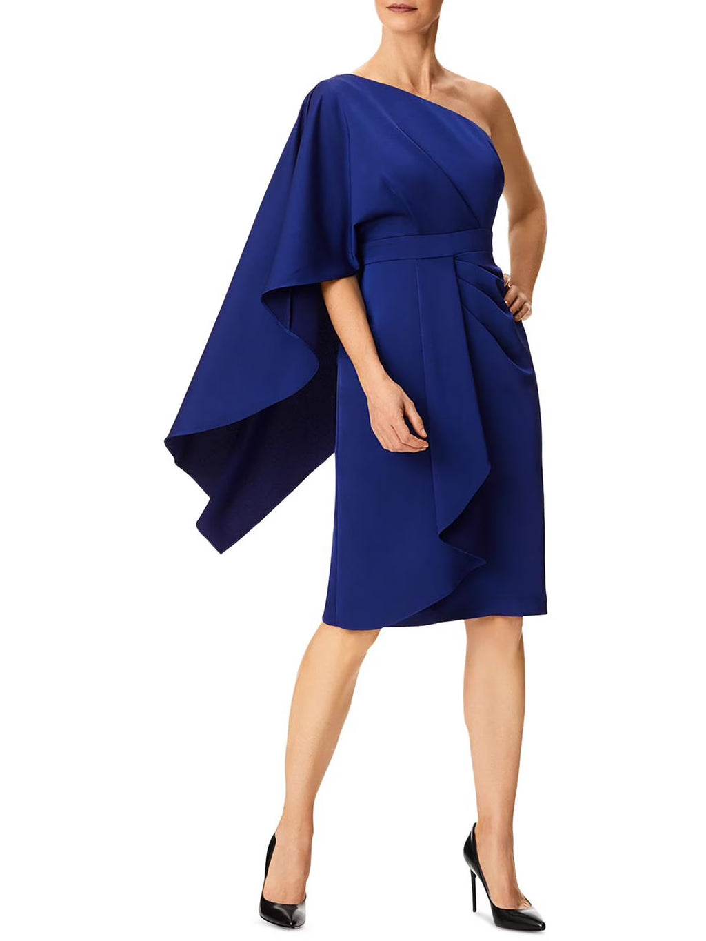 One Shoulder Knee-Length Cocktail Dress X181446