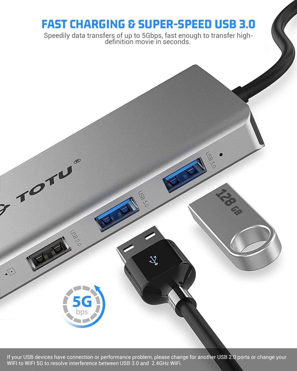13-in-1 USB C Hub with Ethernet, 4K HDMI, VGA, USB 3.0, 100W PD, SD/TF Card Reader H81216