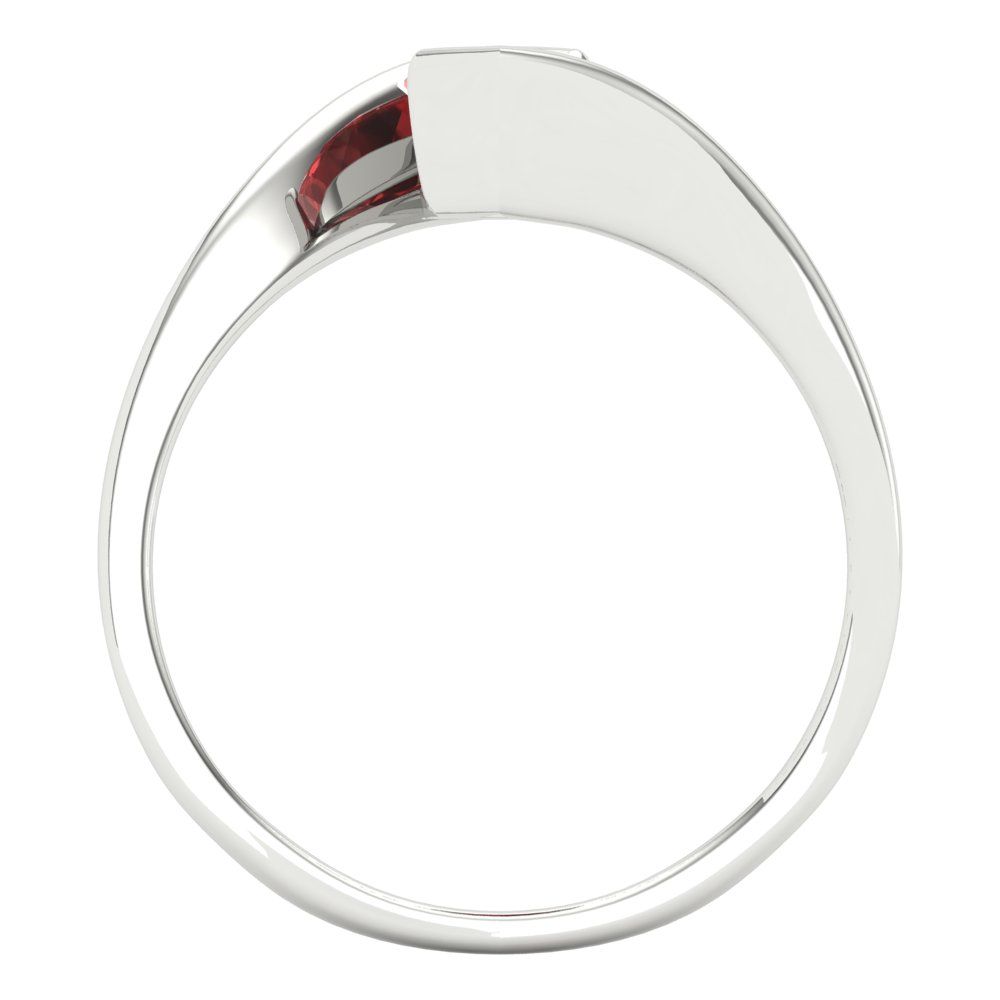 18K White Gold Solitaire Ring F1866