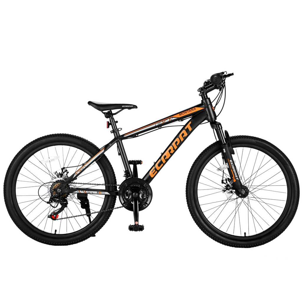 Orange 24in Mountain Bike Aluminium Frame 21-Speed U933