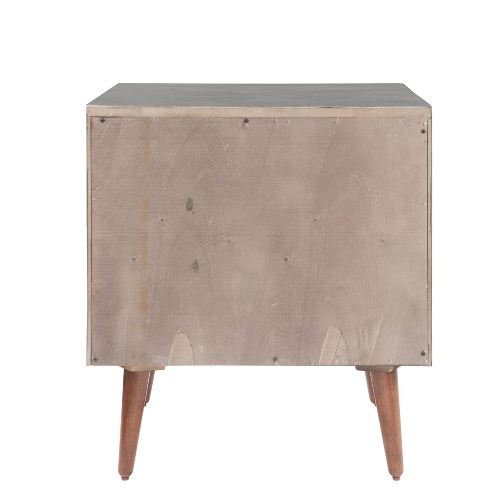 Grey 1-Drawer Storage Nightstand G41004