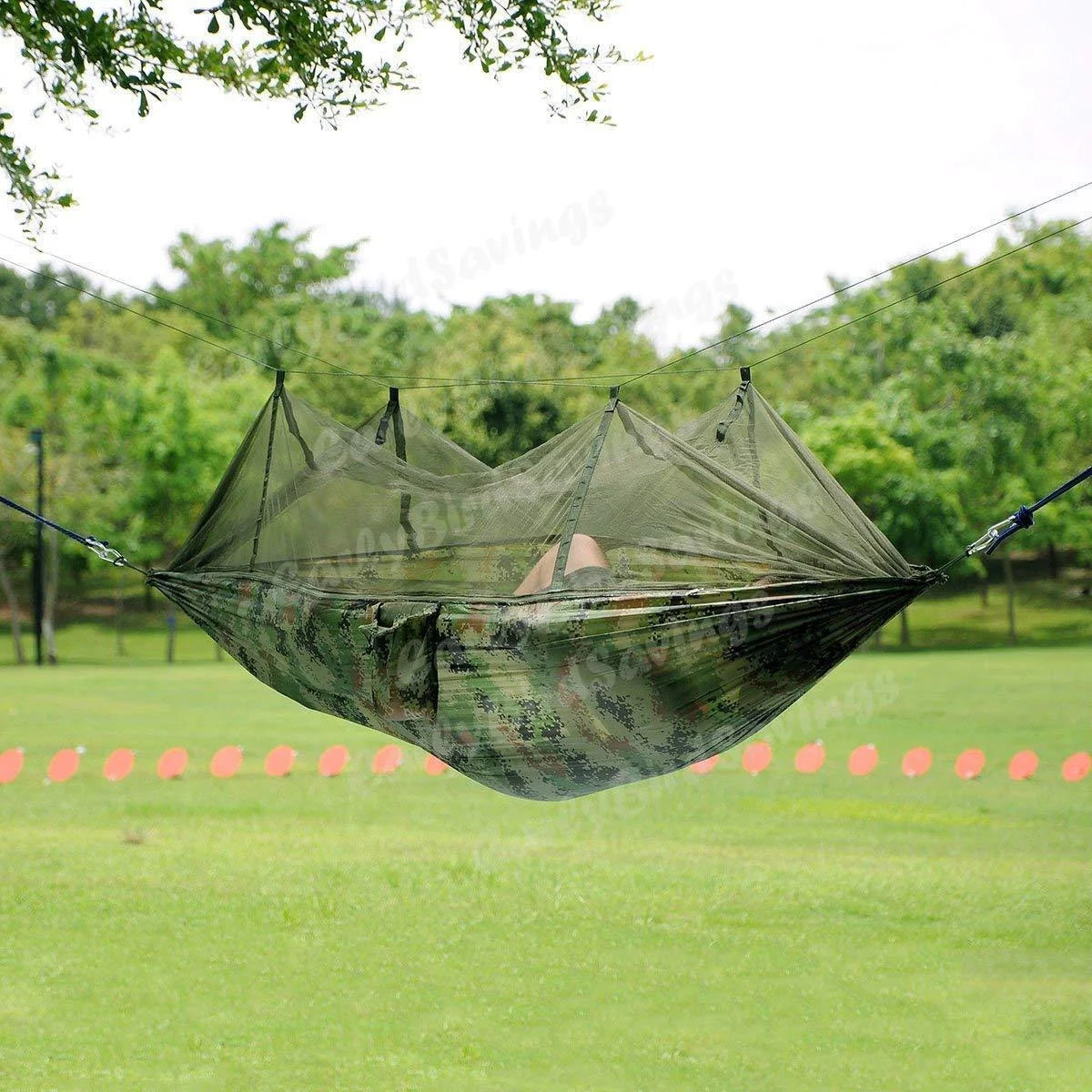 Lightweight Nylon Camping Hammock with Mosquito Net A48998