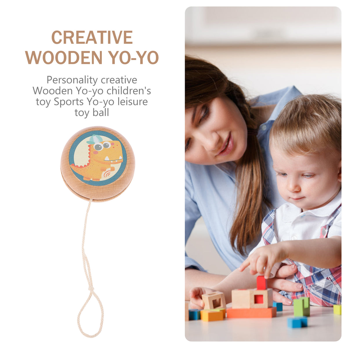 Wooden Yo-Yo Finger Toy Q104