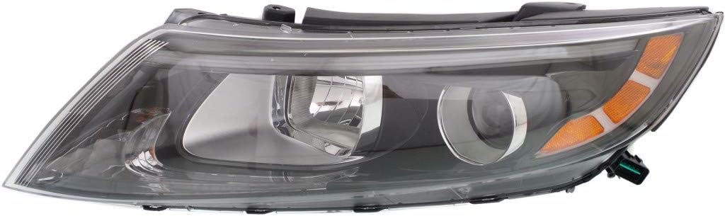 Black Housing Headlight Assembly Passenger Side with Bulbs H892204