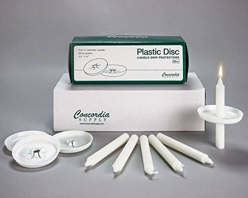 Candlelight Candles & Plastic Drip Protectors (Set of 100) X2029